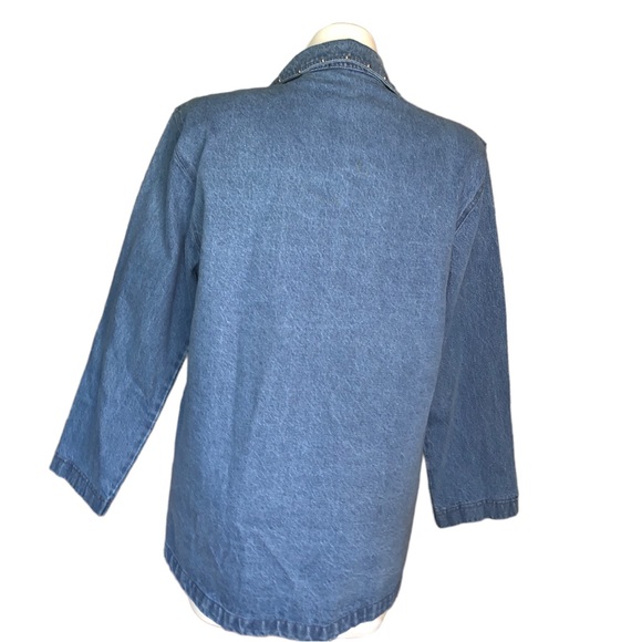 The Blue Denim Rodeo Cowgirl Western Blazer Jacket, Size L - Picture 8 of 16